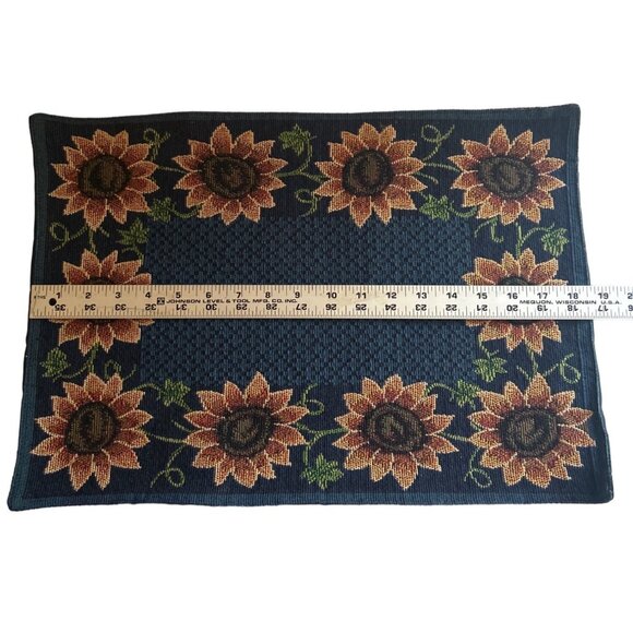 Windham Home Set Of 4 Sunflower Tapestry Placemats - Picture 5 of 7